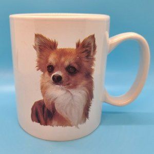 Chihuahua Coffee Mug Tea Cup Large White Ceramic 14 OZ Bow Wow Meows